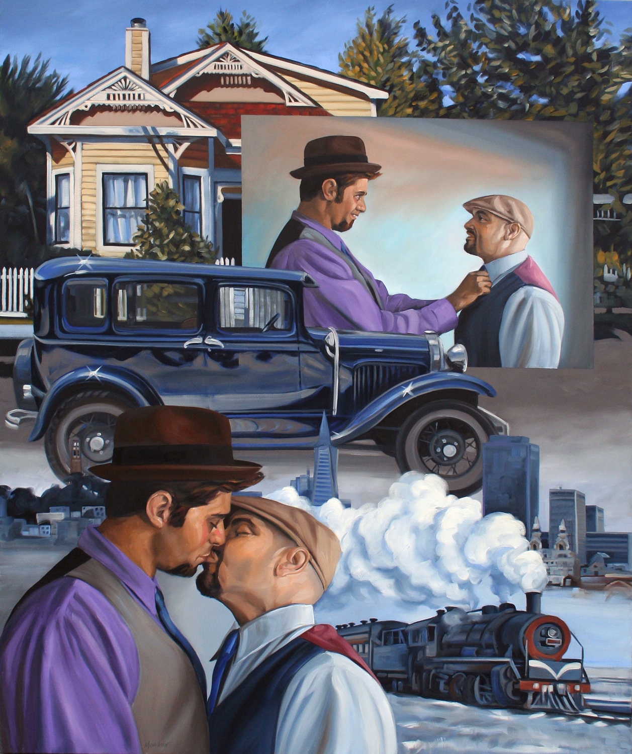 Trip by Kenney Mencher oil on linen canvas 48x60x1.5