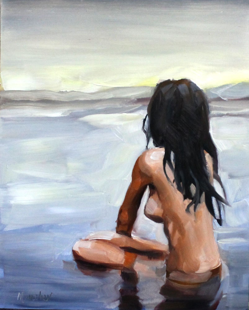 Part of Me, oil paint on masonite panel 10"x8" by Kenney Mencher
