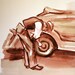 S. Pierre Tyre, watercolor on Rives BFK 10"x8" by Kenney Mencher