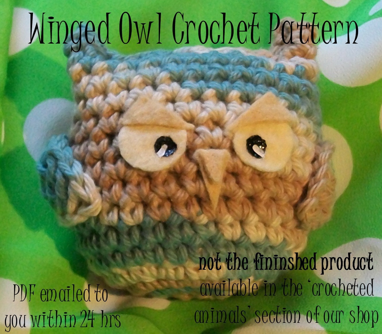 Crochet Pattern: Winged Owl amigurumi PDF