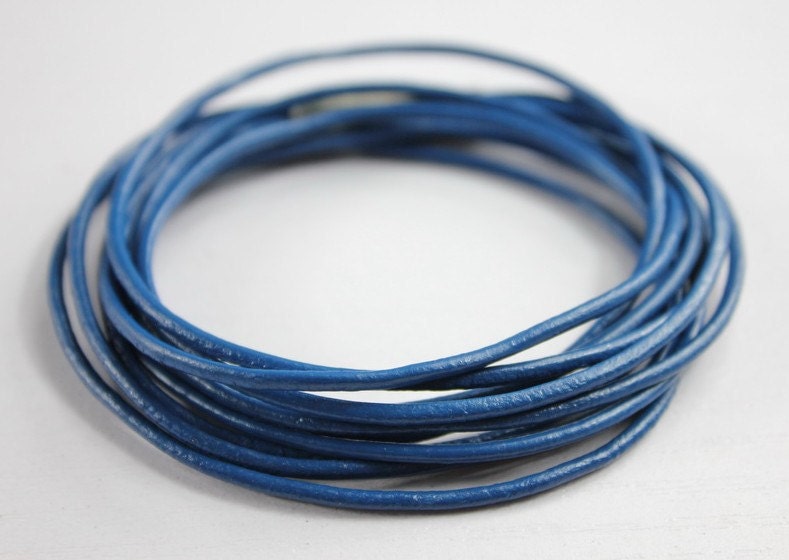 mens or womens deep blue leather wrap magnetic cuff bracelet e19-11