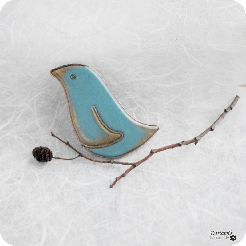 Brooch - Blue bird