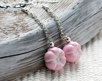 Earrings - Pastel pink flower