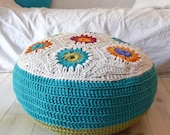 Floor Cushion Crochet hexagons big