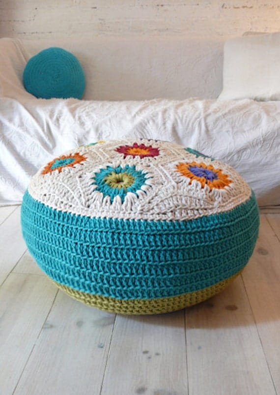 Floor Cushion Crochet hexagons big