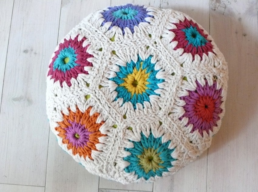 Floor Cushion Crochet-hexagons