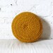 Round Pillow Crochet- mustard