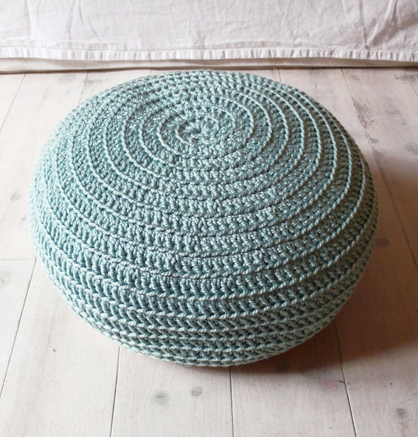 Pouf Crochet medium - aqua