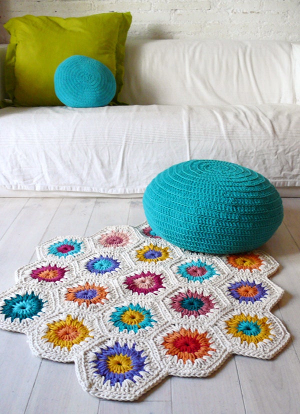 Rug Crochet - hexagon square