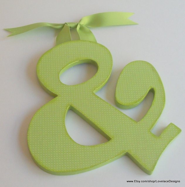 Nursery Wall Letters Wood Wall Letters Kids Room Decor Hanging Letters Fuchsia, Lime Green and Purple