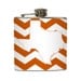 Texas Whiskey Flask Custom State on Chevron Stripes Groomsmen Gift Tailgate Party Stainless Steel 6 oz Liquor Hip Flask