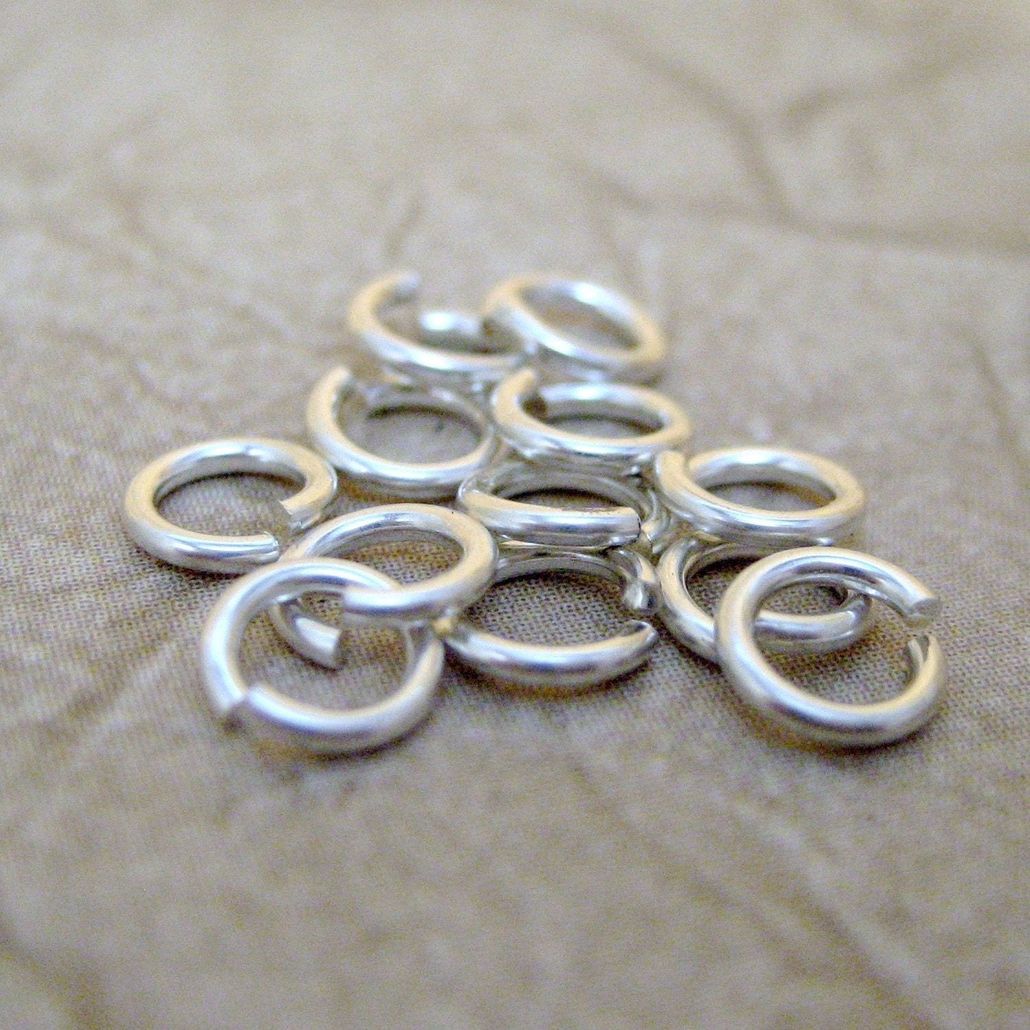 6mm Round Jump Ring - 18 Gauge - Sterling Silver 925 - Bulk Package 12 Pieces
