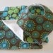 Baby Shower Gift Set- 2 Coordinating Boutique Terry Cloth Wipes and 1 Bandana Drooler Bib -"Polka Dots and Circles on Brown" LOW Shipping