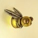 Franny Firefly the Robot Lightening Bug Wood Pendant Ornament Dangle