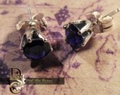 Blue Spinel Sterling Silver Posts 5mm