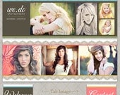 Facebook Timeline Cover Templates - 2 banners and 2 tab images - We Do Lace Templates