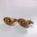 Smoky grey quartz gold tone SHIELDS Cufflinks