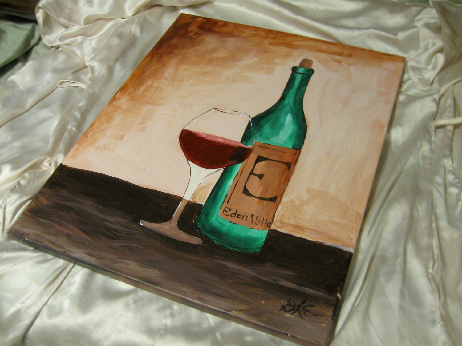 Still Life Wine Bottle and Glass - Eden Gallery