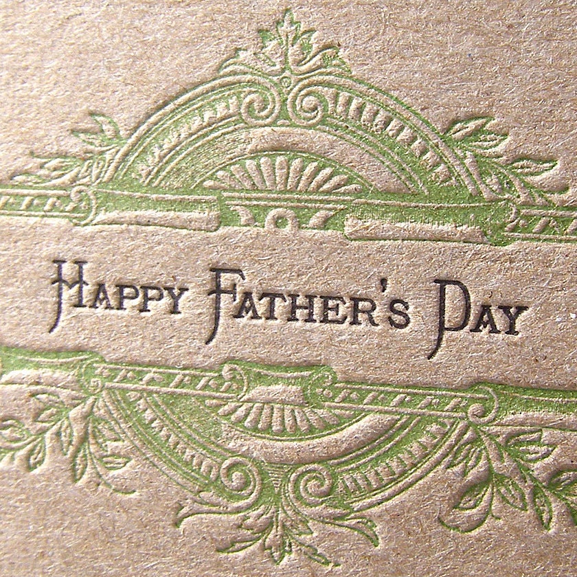 Letterpress Father's Day Card