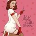 Get Well Soon - Pin Up Girl Greeting Card - blank inside