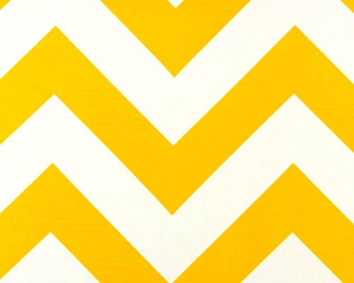 Home Dec Fabric Yardage - Large Chevron Stripe- Sunny Yellow  and White - 1 Yard