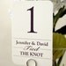 25 - Wedding Reception Table Number Cards - CUSTOM LISTING for SARAH