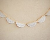 Doily bunting banner