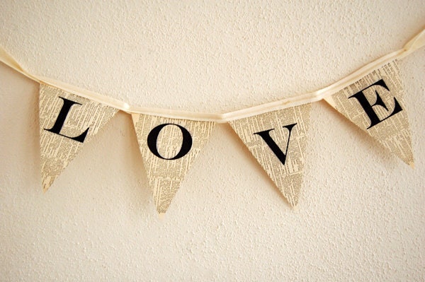 LOVE Bunting Banner photo prop and decor for weddings and events