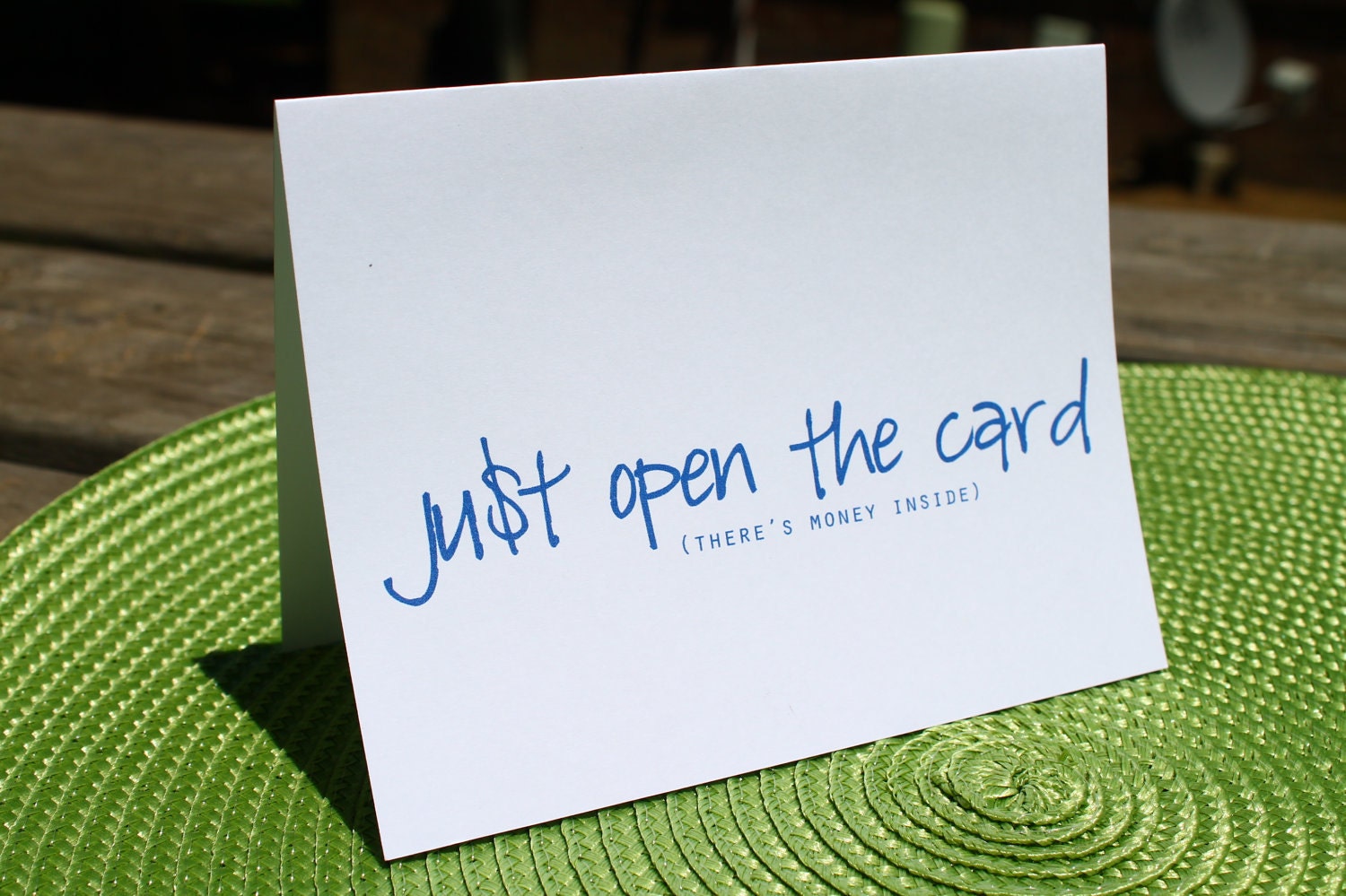 Just Open the Card (There's Money Inside)