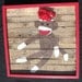 Sock Monkey Painting on Wooden Panel NEW