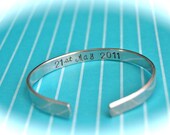 Inside message skinny cuff custom metal bracelet ((hidden message))