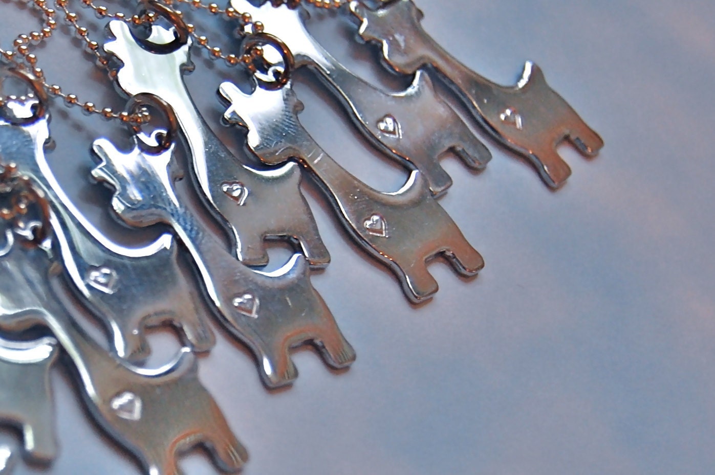 Personalized giraffe custom hand stamped necklace