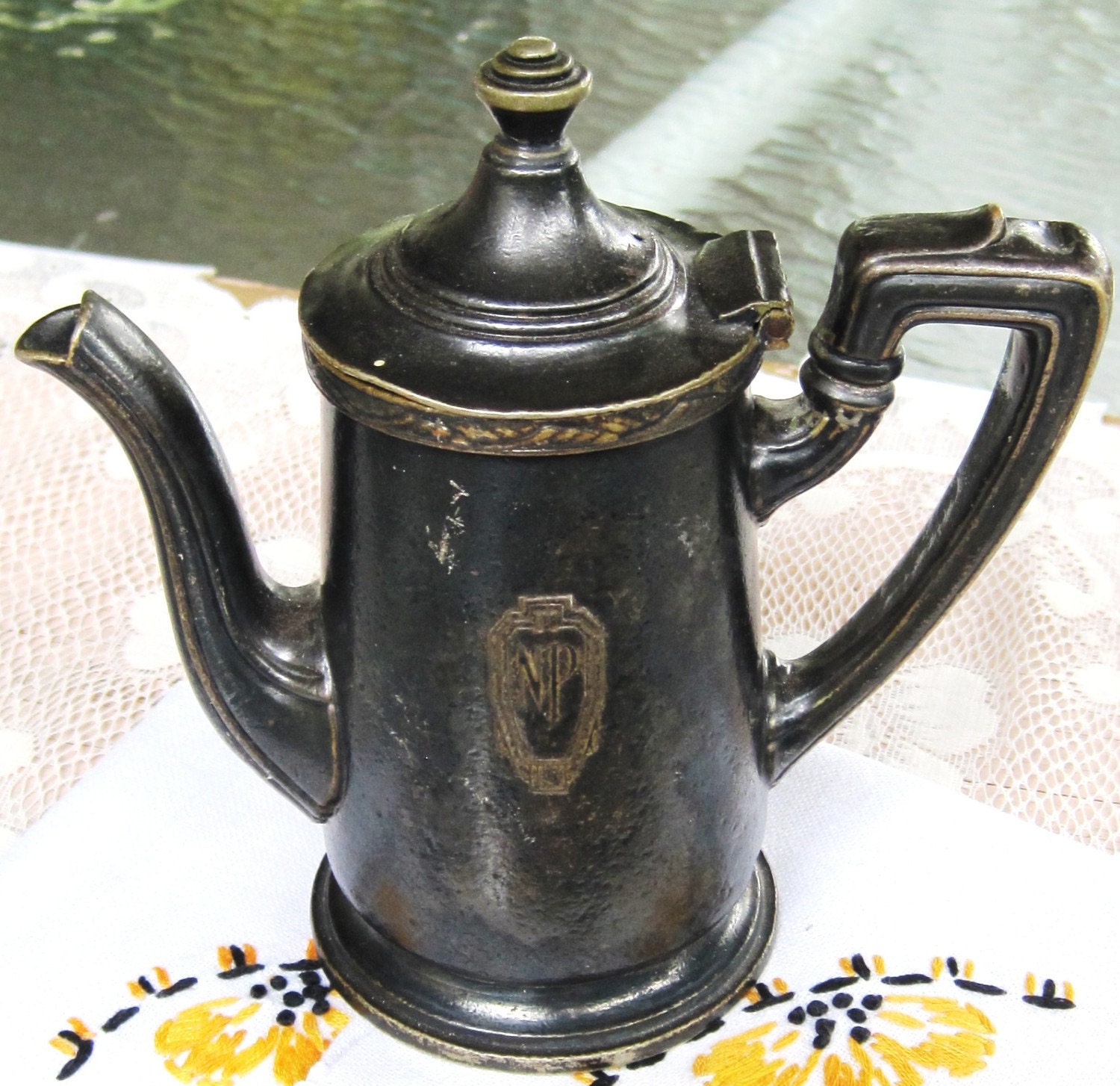 TREASURY ITEM Antique Reed and Barton Coffee Server Silver Soldered