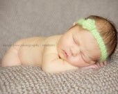 SALE - Crochet headband - lace silk mohair newborn photo prop - Ready to ship