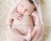 DREAMY wrap - hand knit silk and mohair lace newborn photo prop - color Grace
