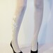 Bridal floral lace and Pearls TATTOO Tights - Pantyhose- colour Matt Ivory- Emma Jewel