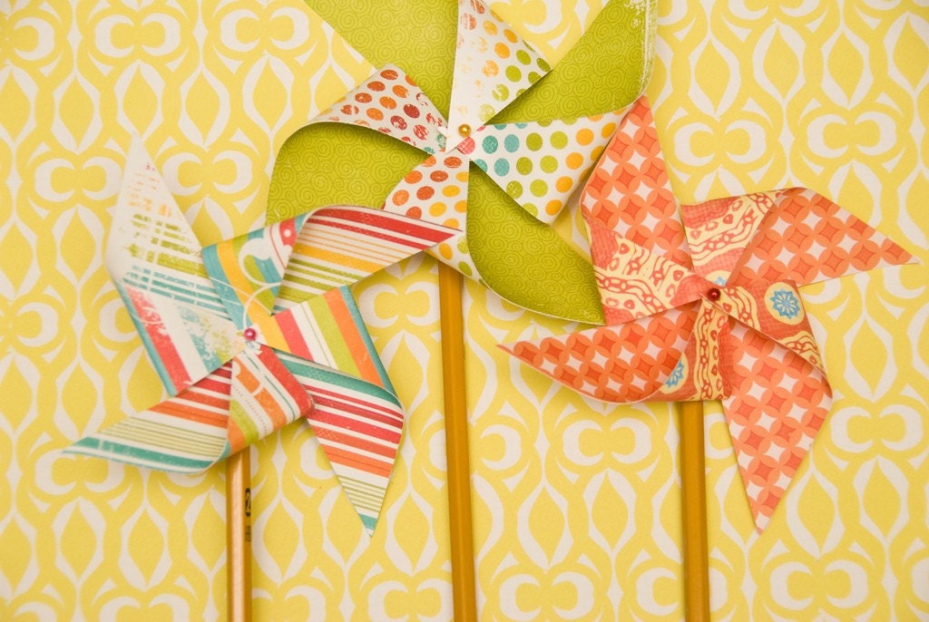 Pinwheels Custom Made To Order Set of 8 In Your Choice of Colors or Patterns for Baby Shower Bridal Shower birthday party favors or wedding Il_170x135