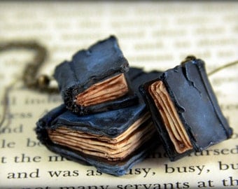 Beloved Book Necklace and Earrings Set, jewelry, handmade