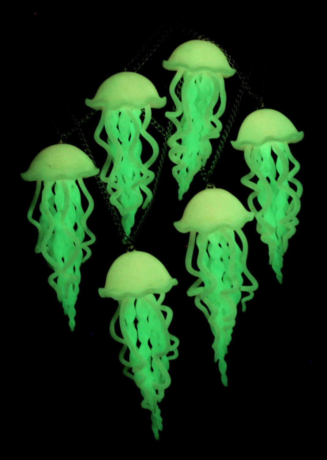 Pink Jellyfish Necklace, Jewelry, Handmade