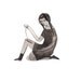 Stitching up girl illustration print
