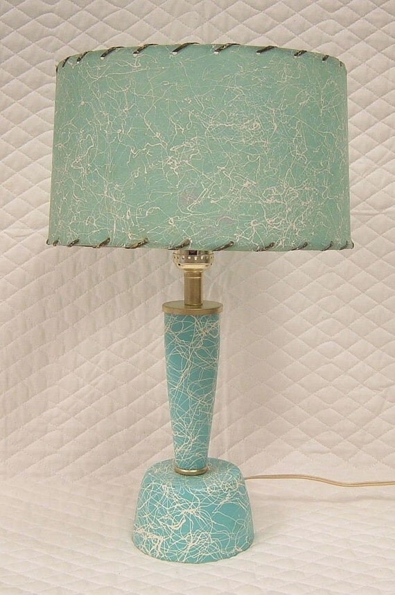 Vintage Table Lamp 50s Retro Aqua by MountainCoveAntiques ...