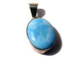 Sterling Silver Pendant with Blue Stone