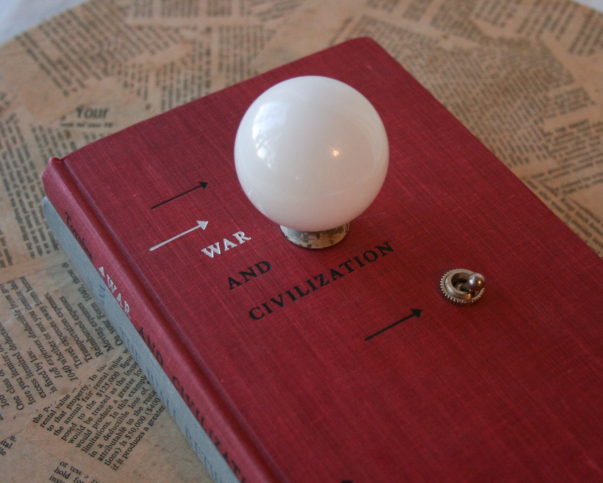 Clearance Sale - Hardback Book Lamp - War and Civilization