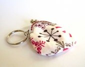 Winter Christmas Mini Purse Keychain Framed Snow Flake