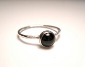 Black Onyx Stacking Ring- Size 7