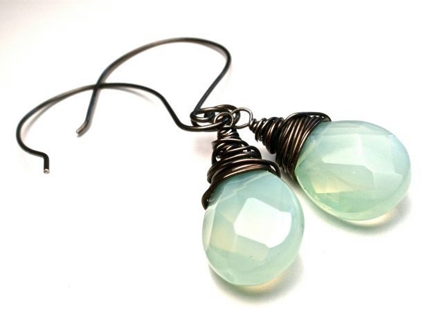 Misty Green Opalite Earrings