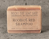 Solid Shampoo Bar with Rooibos Red Tea - All Natural Soap, Unscented Soap, Handmade Soap, Cold Process Soap