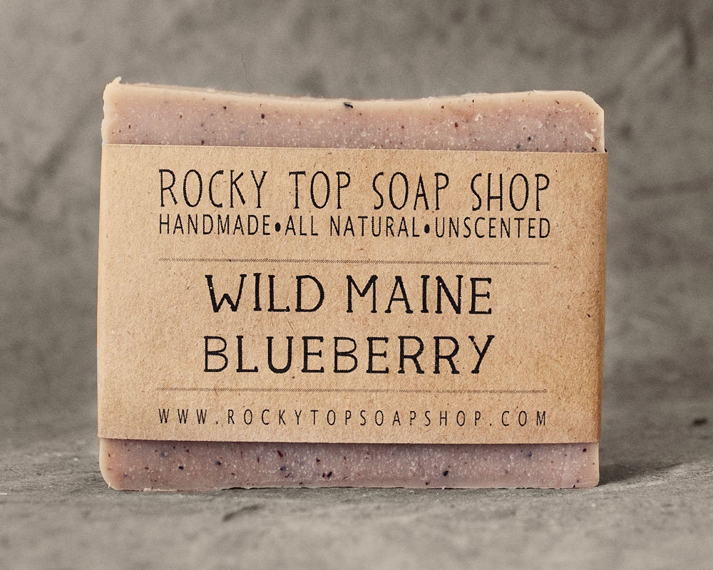 Wild Maine Blueberry Soap- All Natural Soap, Handmade Soap, Unscented Cold Process Soap