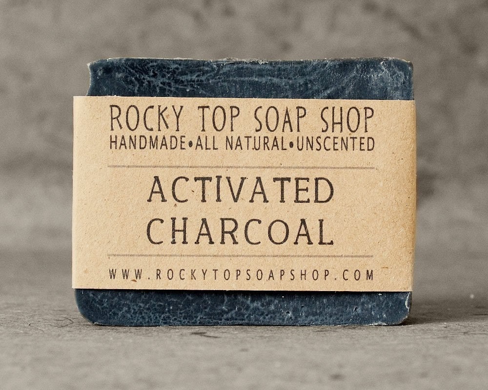 Bamboo Activated Charcoal Soap - All Natural Soap, Handmade Soap, Unscented Soap, Detox Soap, Vegan Soap