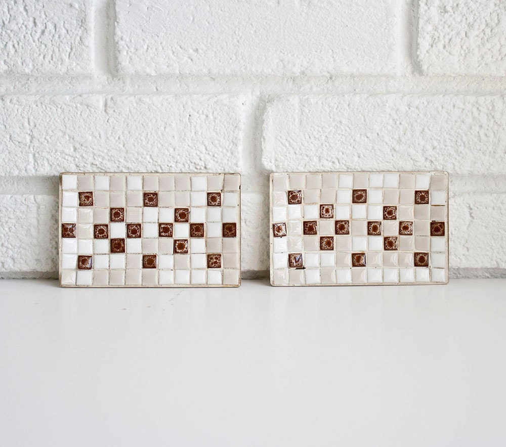 Mid Century Mosaic Trays
